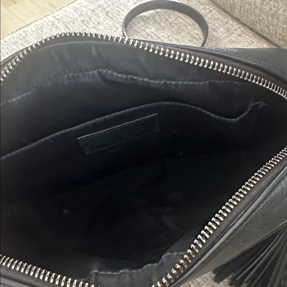 Yves Saint Laurent Black Chevron Leather Lou Camera Monogram Purse Bag YSL - Picture 13 of 13